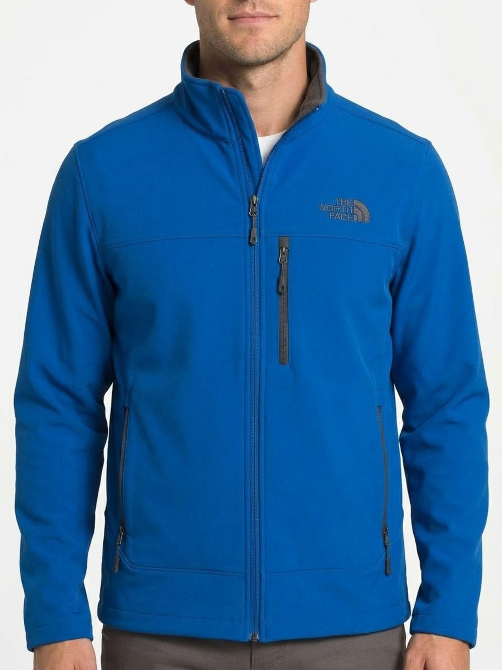 The North Face Apex Bionic Softshell Jacket Medium Blue Full Zip Windproof